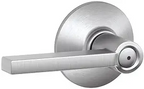 Latitude Privacy Door Handle with Lock – Satin Chrome