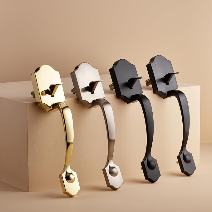 Front Door Lock Set with Shelby Lever – Satin Nickel